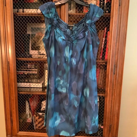 Lucky Brand Blue and Teal Dress - Picture 1 of 3